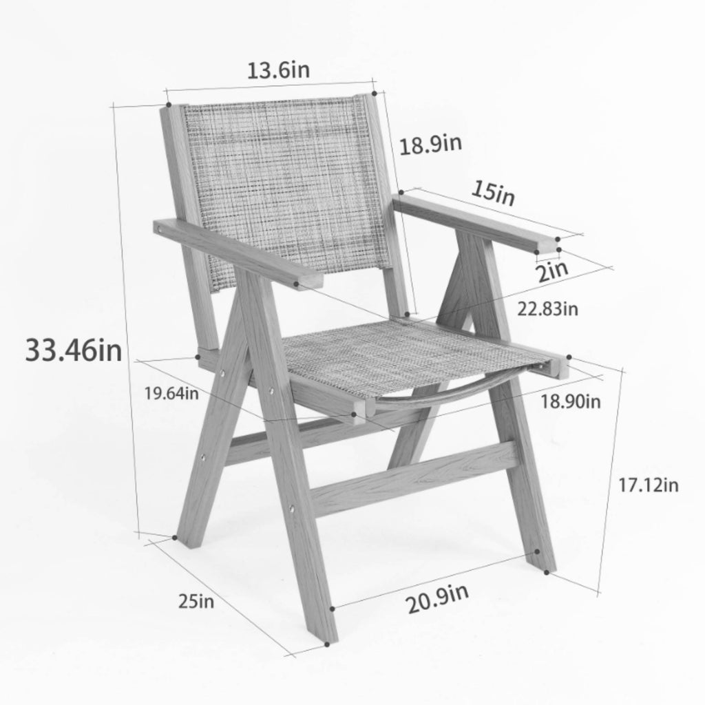 2 Piece HIPS Stylish Dining Chair Elevates Yard Dinner Gatherings Togethers & Casual Outdoor Hangouts