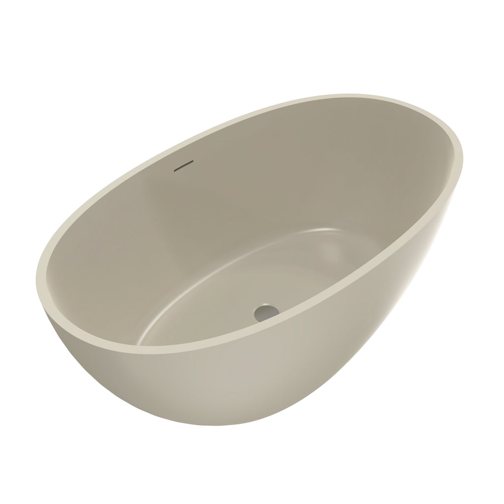 55 inch freestanding solid surface soaking bathtub for bathroom