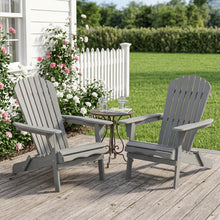 Load image into Gallery viewer, Oversize Wooden Outdoor Folding Adirondack Chair with Pre-Assembled BackRest &amp; SeatBoard, Wood Patio Chair for Garden Backyard Porch Pool Deck Firepit