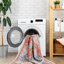 Load image into Gallery viewer, MAVAL Cream Washable Rug 5x8 Area Rug (Cream, 5' x 8') Modern, Contemporary, Non-Shedding &amp; Easy to Clean, Ideal for Living Room, Bedroom, Dining Space, 96*60 inch