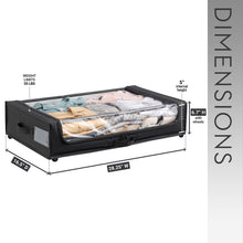 Load image into Gallery viewer, Set of 2 Under-Bed Rolling Storage Container with Transparent Cover, Versatile Space-Saving Design, and Smooth-Glide Multi-Directional Wheels – Ideal for Organizing Clothes, Shoes, and More
