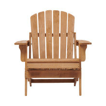 Load image into Gallery viewer, Oversize Wooden Outdoor Folding Adirondack Chair with Pre-Assembled BackRest &amp; SeatBoard, Wood Patio Chair for Garden Backyard Porch Pool Deck Firepit