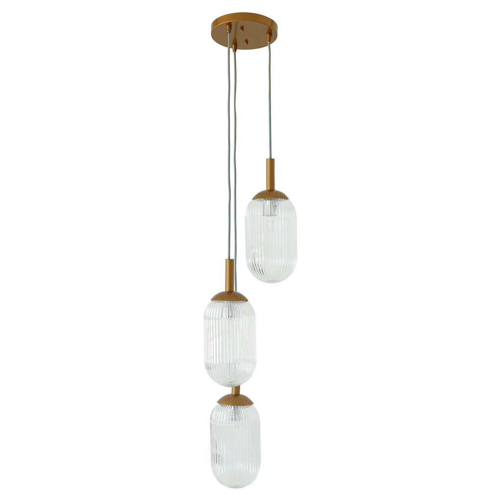 Warehouse Direct Sales New Design Personality Creative American Country Retro Ceiling Light Living Room Bedroom Reading Room Gala Pendant Lamp - Bronze and Clear 110-120V