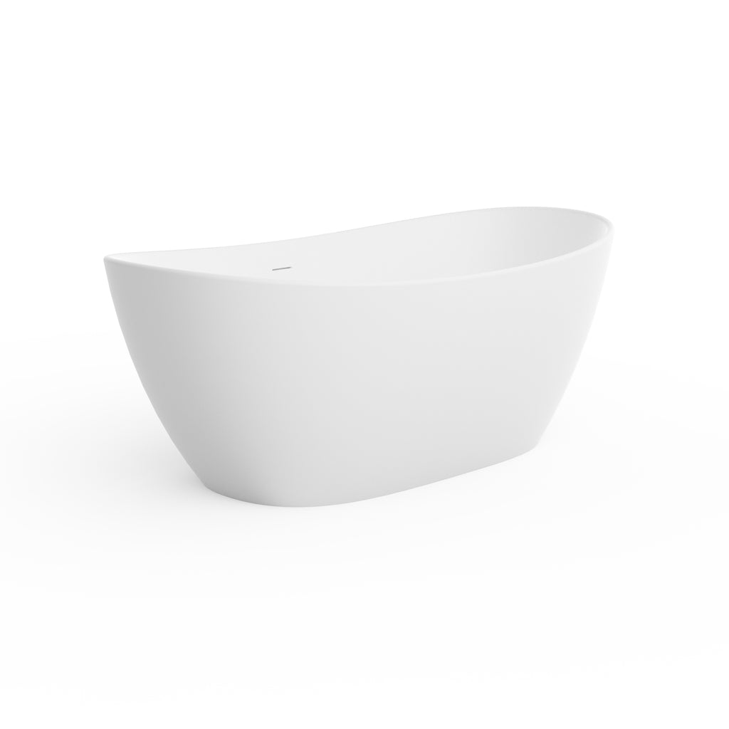 65 inch artificial stone solid surface freestanding bathroom bathtub