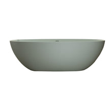 Load image into Gallery viewer, 67'' Freestanding Bathtub Resin Stone Soaking Bathtub Solid Surface Modern Tubs with Overflow and Pop-up Drain