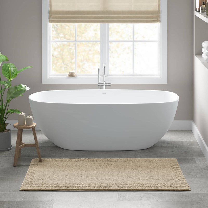 1 PCS 24x72" 100% Cotton Tufted 3000 GSM Reversible Bath Rug Navy