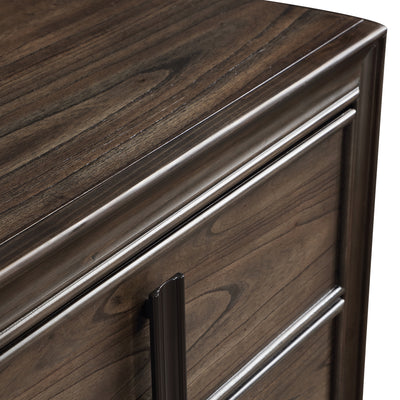 Aetheria Contemporary Wood 6-Drawer Dresser in Dark Brown