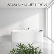 Load image into Gallery viewer, 67-inch single-person luxury whirlpool bathtub, equipped with multiple sets of massage nozzles, featuring a dazzling light therapy atmosphere, and certified with precision craftsmanship accessories