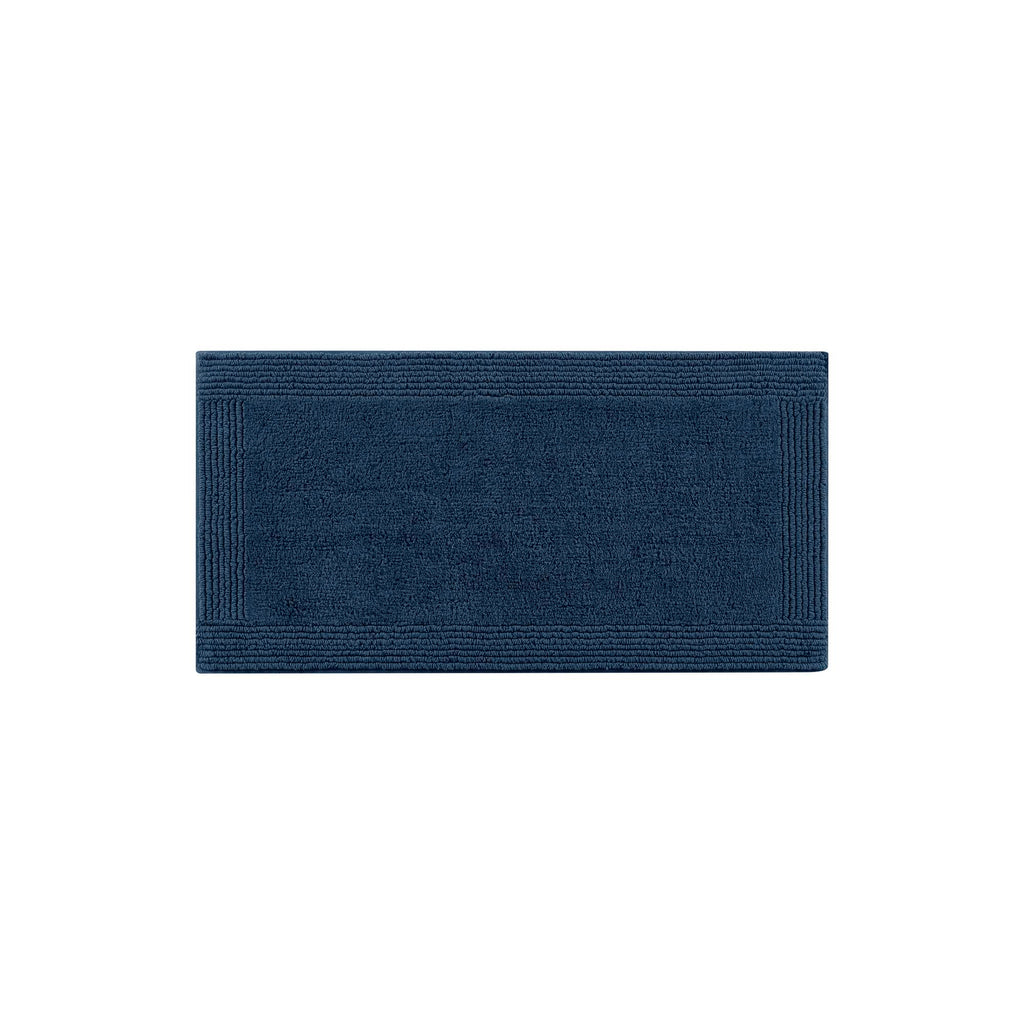1 PCS 24x72" 100% Cotton Tufted 3000 GSM Reversible Bath Rug Navy