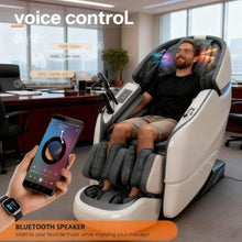 Load image into Gallery viewer, 3XRELAX BV-1 Full Body Shiatsu Massage Chair, 4D Rollers, Zero Gravity, Thai Massage, Heat, S&amp;L Track, Voice Control, Bluetooth Joystick, 180 lbs, 64" x 29.5" x 44