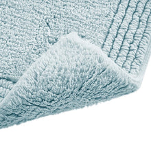 Load image into Gallery viewer, 100% Cotton Tufted 3000 GSM Reversible Bath Rug Blue 24x72"