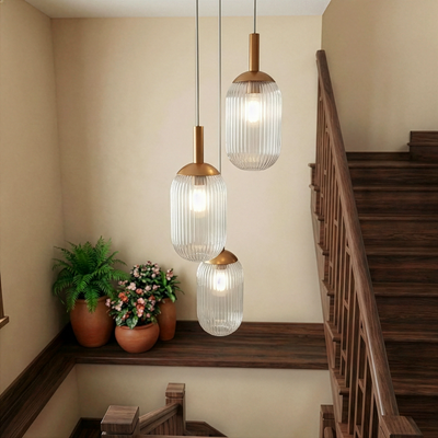 Warehouse Direct Sales New Design Personality Creative American Country Retro Ceiling Light Living Room Bedroom Reading Room Gala Pendant Lamp - Bronze and Clear 110-120V