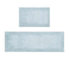 Load image into Gallery viewer, 100% Cotton Tufted 3000 GSM Reversible Bath Rug Blue 24x72"
