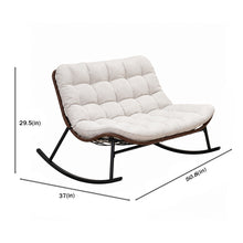 Load image into Gallery viewer, Double Wide Rocking Papasan Chair