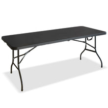 Load image into Gallery viewer, 6ft Black Multi-functional Outdoor Folding Leisure Picnic Game Party Table