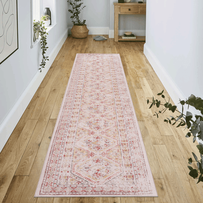 MAVAL Beige Washable Rug 2'6'' x 10' Runner Rug (Beige, 2'6'' x 10') Modern, Contemporary, Non-Shedding & Easy to Clean, Ideal for Living Room, Bedroom, Dining Space, 120*30 inch