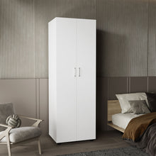 Load image into Gallery viewer, Aurora Armoire, Two Interior Shelves, Rod, Double Door -Black