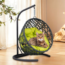 Load image into Gallery viewer, Double Hanging Egg Chair wth Stand, Patio Hammock Swing Chair with Cushion Loveseat for Bedroom, Balcony, Garden, Indoor, Outdoor,(Grey)