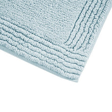 Load image into Gallery viewer, 100% Cotton Tufted 3000 GSM Reversible Bath Rug Blue 24x72"