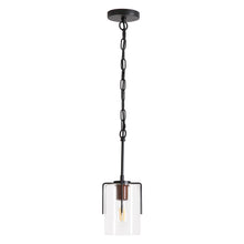 Load image into Gallery viewer, Modern Industrial Pendant Light with Clear Glass Shade, Adjustable Metal Pendant Lighting for Kitchen Island Dining Room Entryway, Easy Clean Glare-Free Home Light Fixture