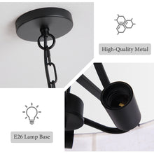 Load image into Gallery viewer, Modern 3-Light Fabric Pendant Light, Black Adjustable Drum Chandelier, Matte Black Fabric Shade Ceiling Light Fixture for Dining Room Living Room Bedroom