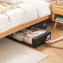 Load image into Gallery viewer, Set of 2 Under-Bed Rolling Storage Container with Transparent Cover, Versatile Space-Saving Design, and Smooth-Glide Multi-Directional Wheels – Ideal for Organizing Clothes, Shoes, and More