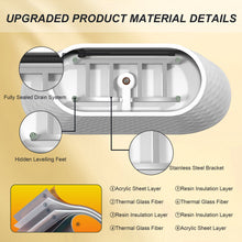 Load image into Gallery viewer, 59'' acrylic freestanding bathtub with unique diamond pattern design: spacious oval shape,  Gloss white finish, Chrome overflow and pop-up drain CUPC Certificate