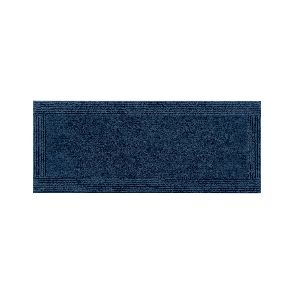 1 PCS 24x72" 100% Cotton Tufted 3000 GSM Reversible Bath Rug Navy