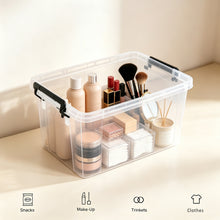 Load image into Gallery viewer, 4 Pack 90 QT Plastic Storage Bins with Lids,Clear Stackable Bins with Secure Latches and Handles Heavy-Duty Storage Containers For Home Office and Garage Organization