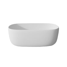 Load image into Gallery viewer, 51'' Freestanding Bathtub Resin Stone Soaking Bathtub Solid Surface Modern Tubs with Overflow and Pop-up Drain in White