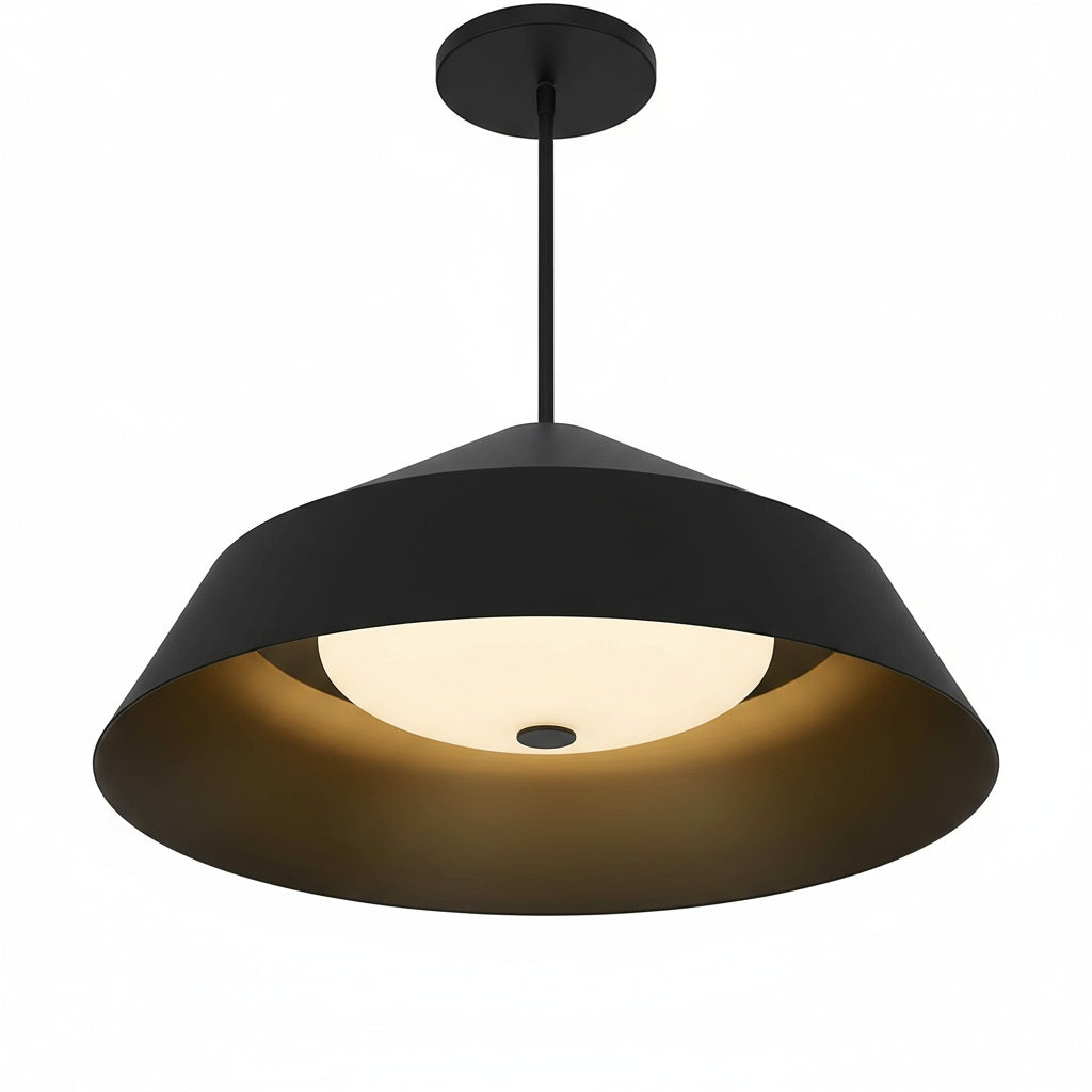 22 inch Diameter Integrated LED Black Pendant
