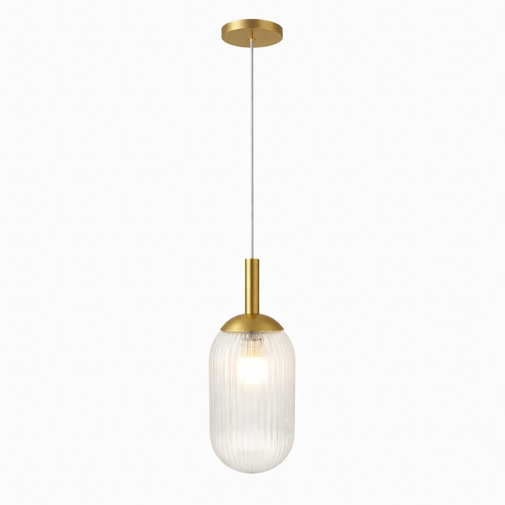 Gemma Pendant Lamp - Gold and Clear  110-120V 1PC