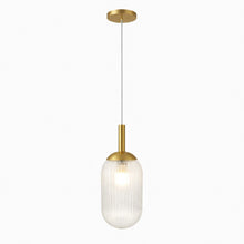 Load image into Gallery viewer, Gemma Pendant Lamp - Gold and Clear  110-120V 1PC