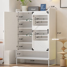 Load image into Gallery viewer, Shoe Cabinet with Doors, 6-Tier Shoe Storage Cabinet with Adjustable Shelves, Wooden Shoes Rack Shoe Storage Organizer for Entryway, Hallway, Closet, Living Room