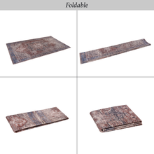 Load image into Gallery viewer, MAVAL Burgundy Washable Rug 2'6'' x 10' Runner Rug (Burgundy, 2'6'' x 10') Modern, Contemporary, Non-Shedding &amp; Easy to Clean, Ideal for Living Room, Bedroom, Dining Space, 120*30 inch