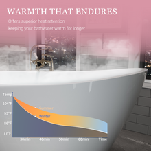 Load image into Gallery viewer, 55" Acrylic Freestanding Bathtub, Deep Soaking Contemporary Stand Alone Bath Tub with Pop-up Drain &amp; Integrated Overflow, Chrome-Finish Drain Cover, Glossy White GF-26A04-55