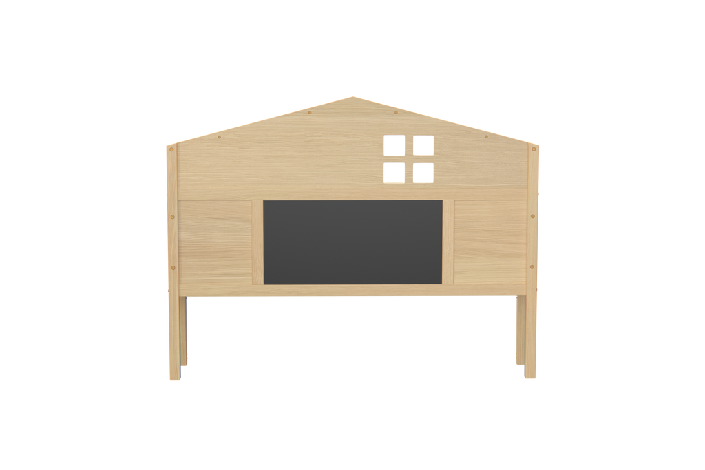 Headboard Storage Cabinet for Full-size Montessori Floor Bed Natural,Freely collocation