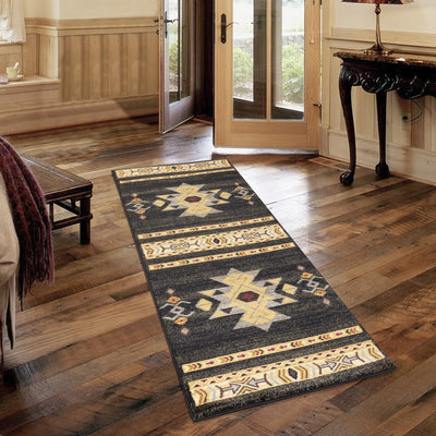 Tribes GC_YLS4004 Black 2 ft. x 3 ft. Southwest Area Rug
