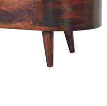 Load image into Gallery viewer, Solid Wood Light Rounded Lid-up Blanket Box, Walnut, Dark Brown