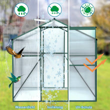 Load image into Gallery viewer, Polycarbonate Greenhouse,6'x 8' Heavy Duty Walk-in Plant Garden Greenhouse for Backyard/Outdoor