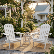 Load image into Gallery viewer, Wood Lounge Patio Chair for Garden Outdoor Wooden Folding Embossed Adirondack Chair Solid Wood Lounge Patio Chair with Wood Grain