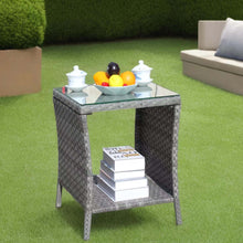 Load image into Gallery viewer, Outdoor patio Furniture 1 Coffee Table with clear tempered glass