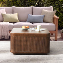 Load image into Gallery viewer, 35.43" Modern Outdoor and Indoor Waterproof Coffee Table, Durable MgO Cement Design, Suitable for Terraces, Gardens, Backyards and Living Rooms ( White)