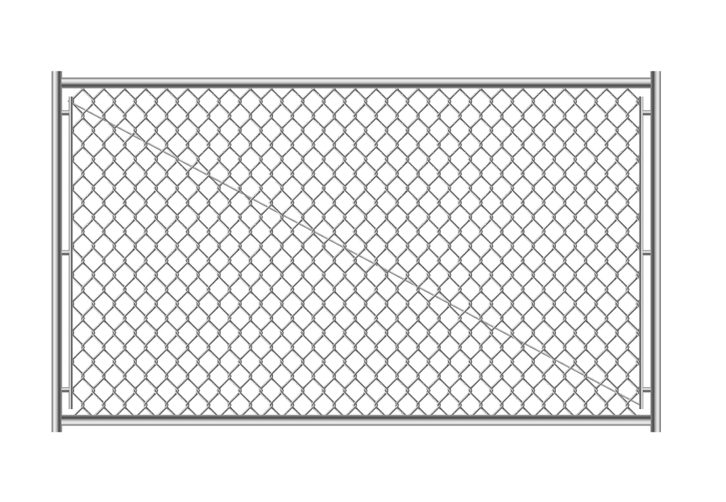 Adjustable 3.8FT Chain Link Walk Gate Kit, Round Corner Frame Design, Heavy-Duty Galvanized Steel Outdoor Fencing Gate, DIY Fit for Garden, Patio, and Pool Decks