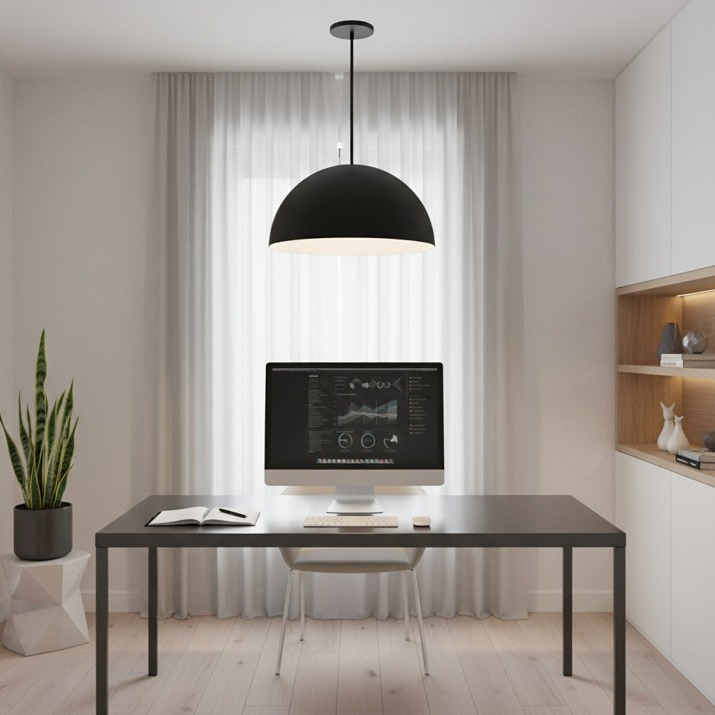 24 inch Diameter Integrated LED Black Pendant