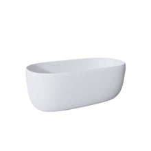 Load image into Gallery viewer, 51'' Freestanding Bathtub Resin Stone Soaking Bathtub Solid Surface Modern Tubs with Overflow and Pop-up Drain in White