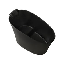 Load image into Gallery viewer, 51" Solid Surface Oval Freestanding Black Bathtub with Overflow and Drain Assembly, with Integral Seat and headrest, LTL