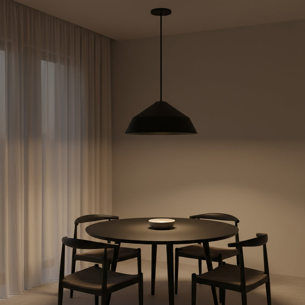 22 inch Diameter Integrated LED Black Pendant