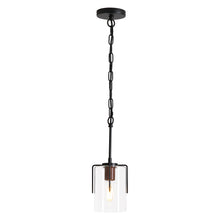 Load image into Gallery viewer, Modern Industrial Pendant Light with Clear Glass Shade, Adjustable Metal Pendant Lighting for Kitchen Island Dining Room Entryway, Easy Clean Glare-Free Home Light Fixture