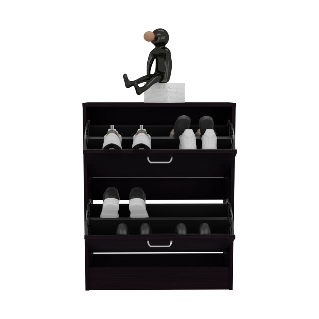 Inola Two-Door Shoe Rack Cabinet With Adjustable Shelves, Modern Storage Organizer